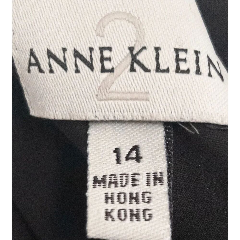 Anne Klein Deep black 82% rayon, 18% silk Dress | Sz 14 - Picture 10 of 12